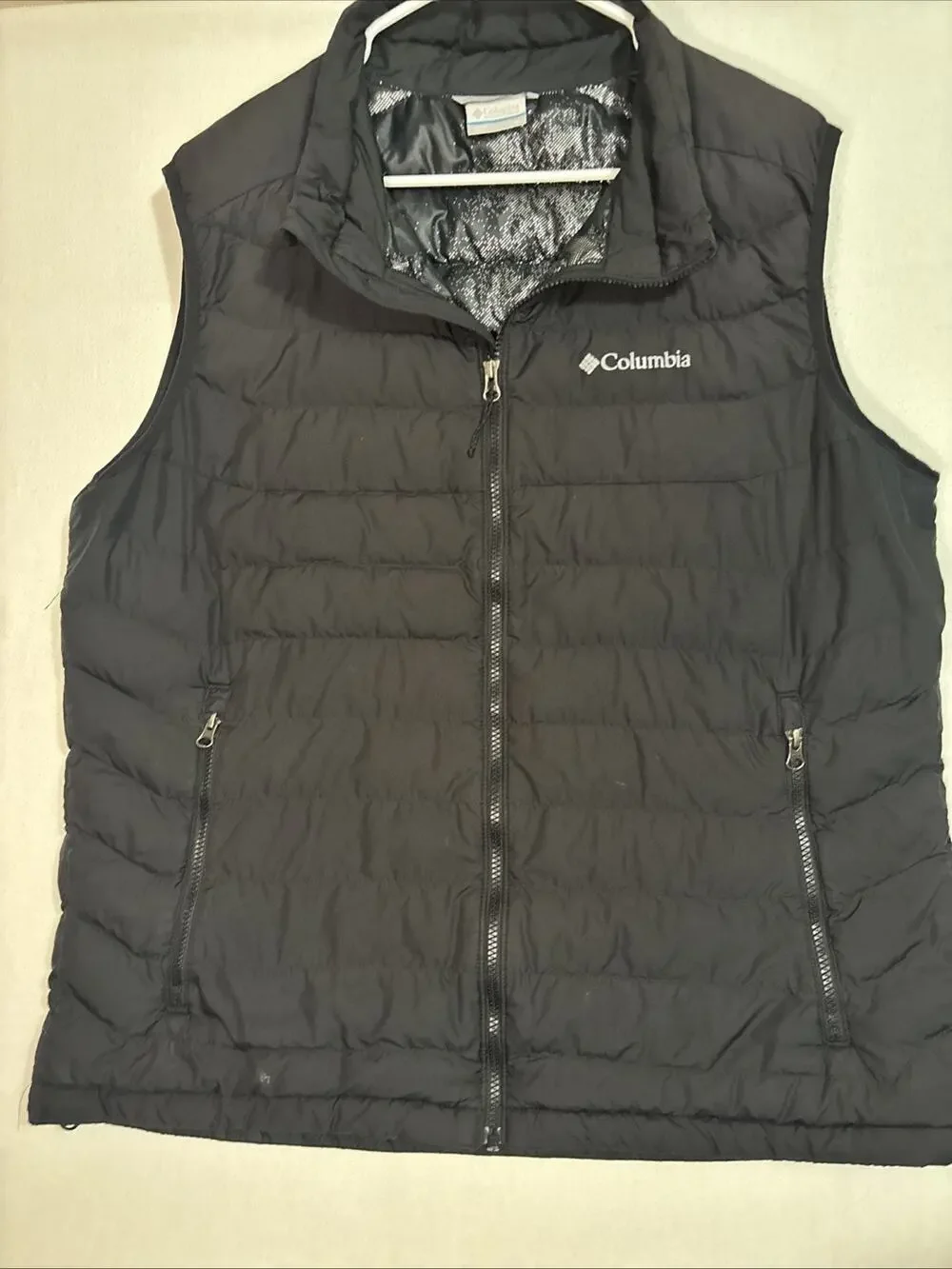 Columbia Omni- Heat Puffer Men's White Out Vest Black XL Black